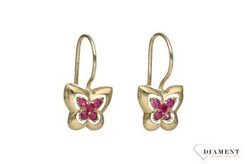 Złote kolczyki dla dziewczynki motylki KL8223B ✓Kolczyki złote w Sklepie z Biżuterią zegarki-diament.pl✓Piękne i Eleganckie Kolczyki ✓Prawdziwe Złoto✓Darmowa wysyłka✓.jpg